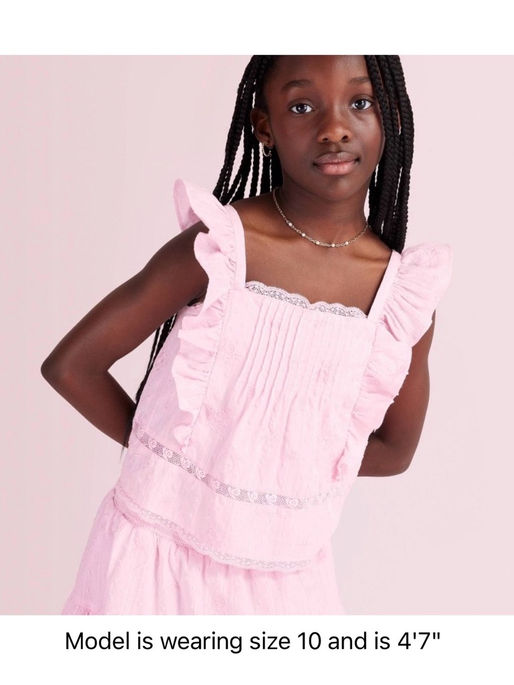 NWT LoveShackFancy x Target Girls Rebecca Pink Alouette Ruffle Tank Top 16